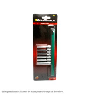 Foto 2 | Juego De Dados Largos Con Punta Torx Externa De 1/4 Plg Gearwrench 80322 10 Pz