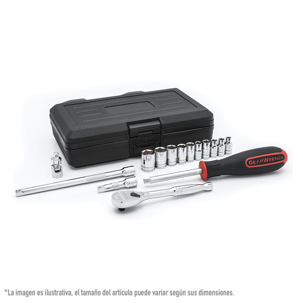 Juego De Dados Sae 1/4 Plg + Accesorios Gearwrench 80650