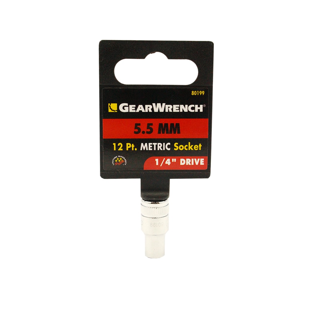 Dado 1/4 Plg Estándar 12 Puntas Gearwrench 80199 5.5 Mm $123