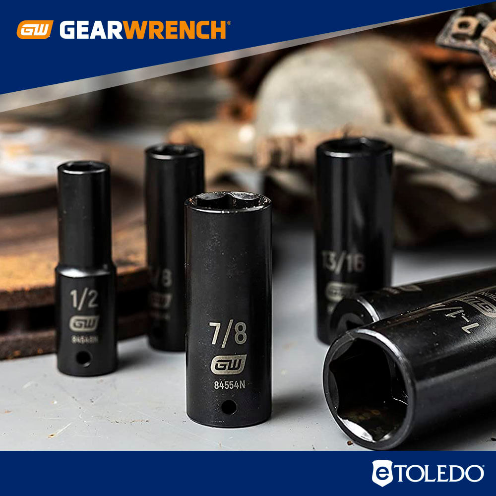 Foto 5 pulgar | Juego De Dados Impacto Sae 1/2 Plg 19 Pz. Gearwrench 84934n