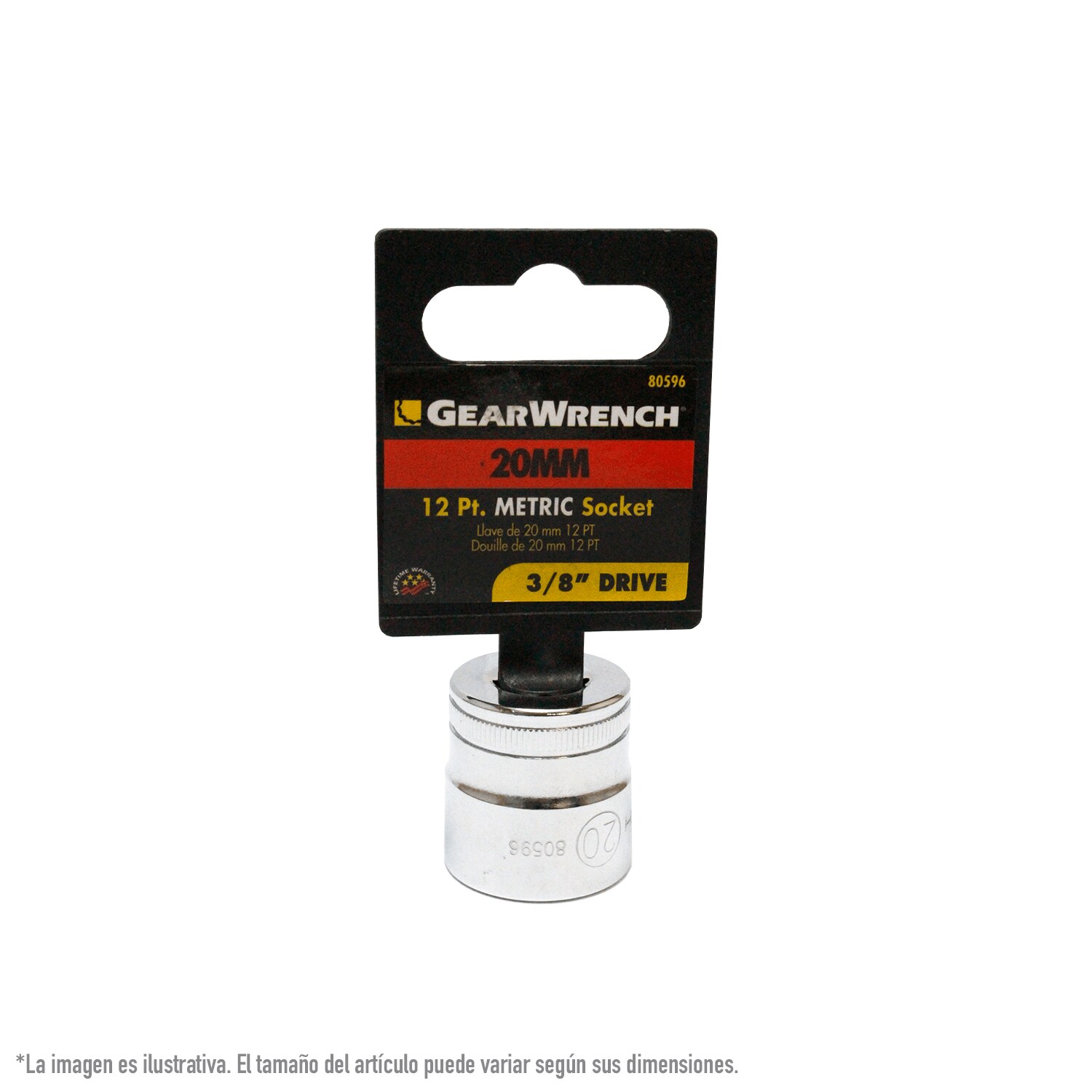 Dado Std Metrico 12 Ptas De 3/8 Plg Gearwrench 80596 20mm $175