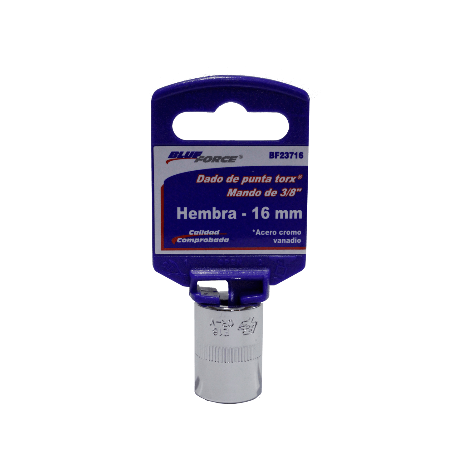 Dados Torx Hembra Blue Force Bf23716 16 Mm Mando 3/8