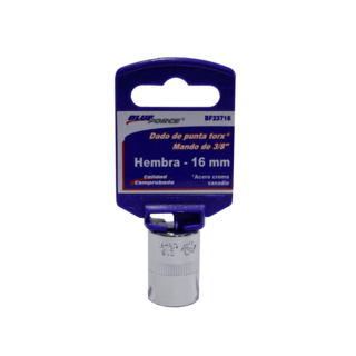 Foto 1 | Dados Torx Hembra Blue Force Bf23716 16 Mm Mando 3/8