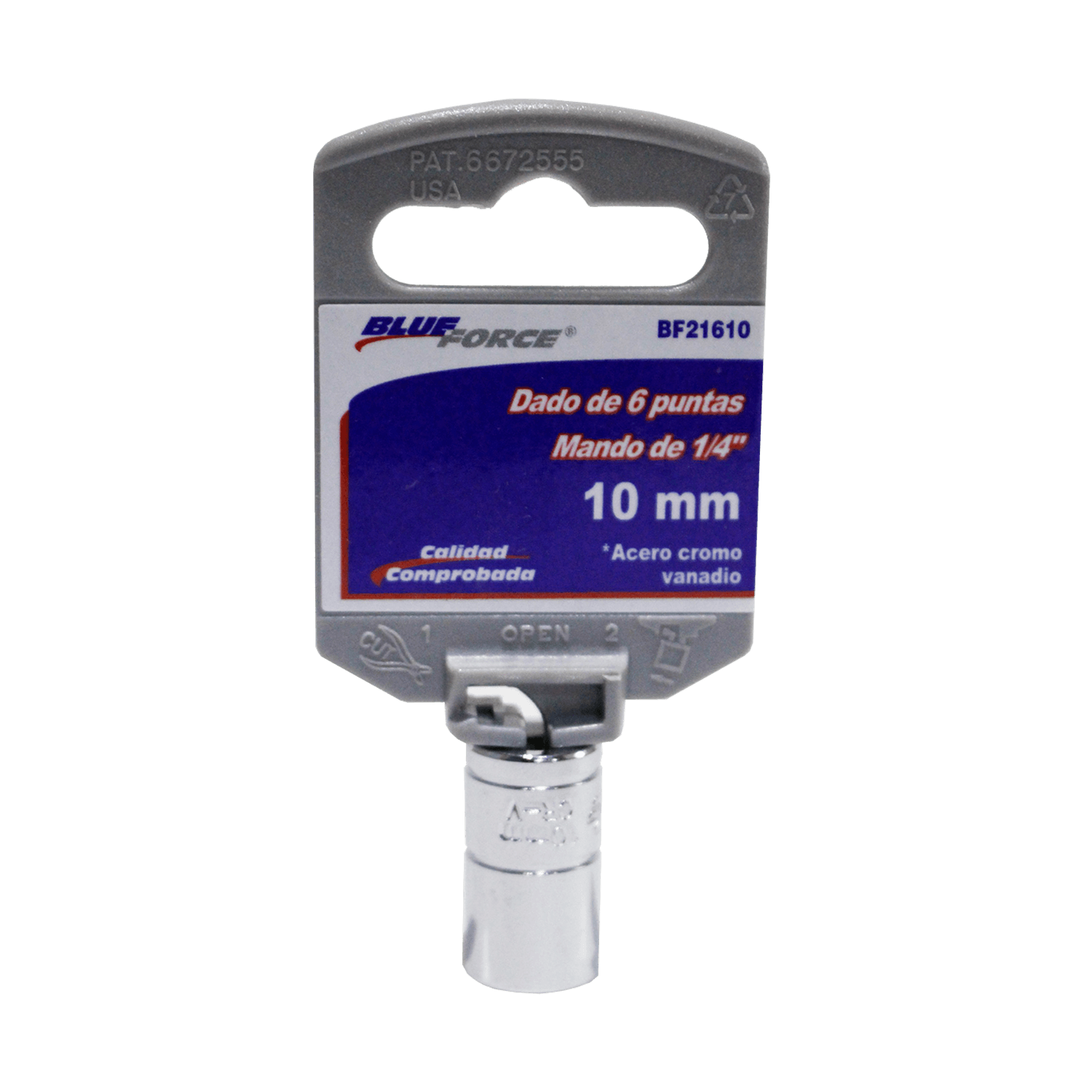 Dado Blue Force BF21610 Met 6 Puntas Mando 1/4'' 10 mm