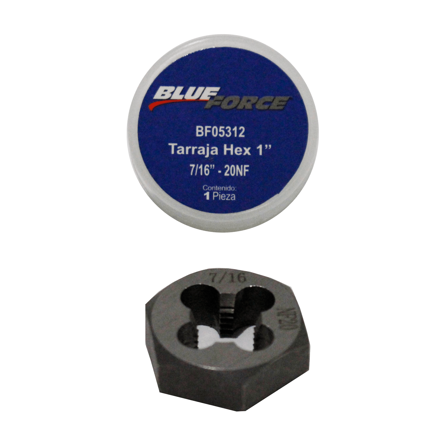 Dado Hexagonal Blue Force Bf05312 7/16 - 20 Nf