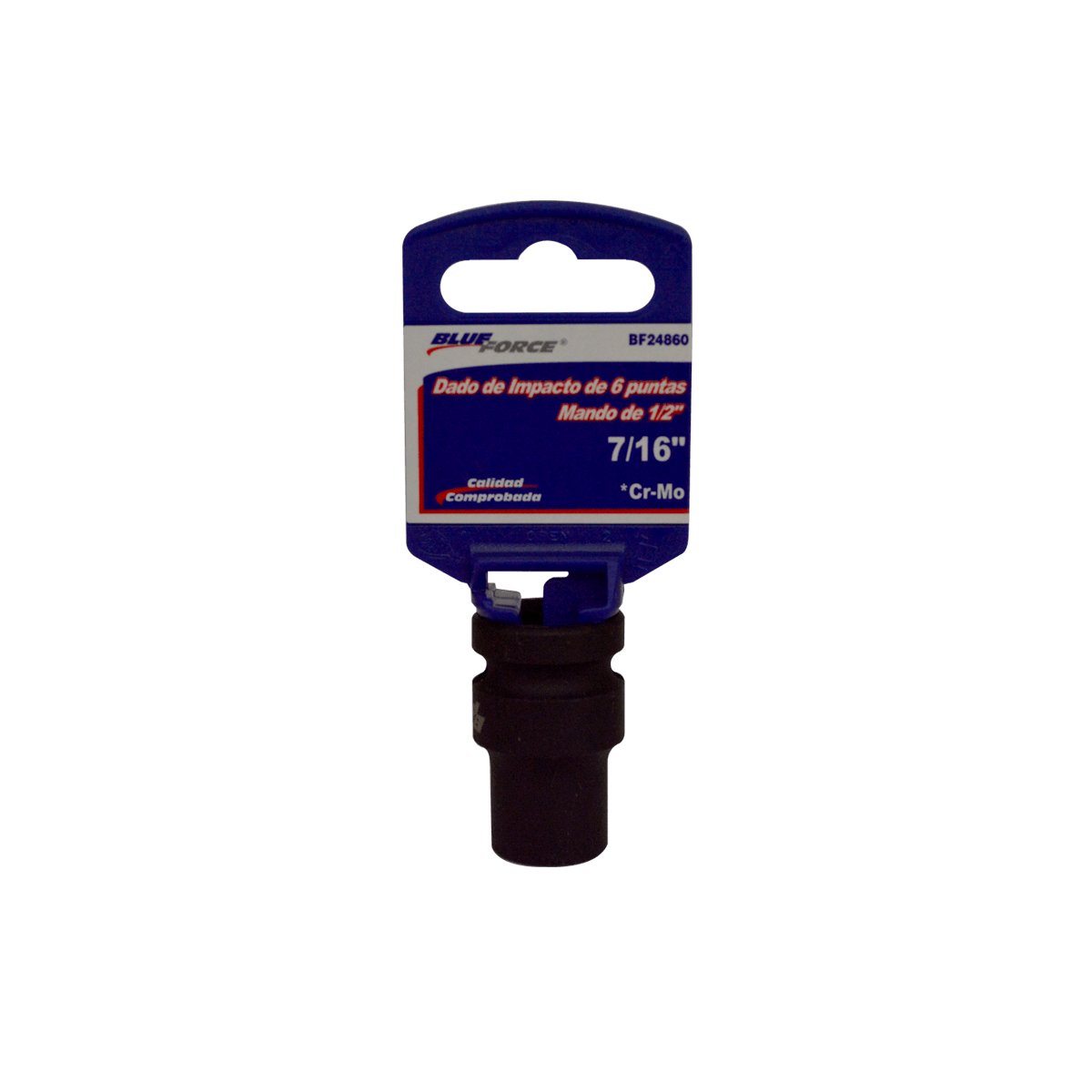 Foto 2 pulgar | Dado de Impacto Blue Force BF24860 6 Puntas Mando 1/2'' 7/16''