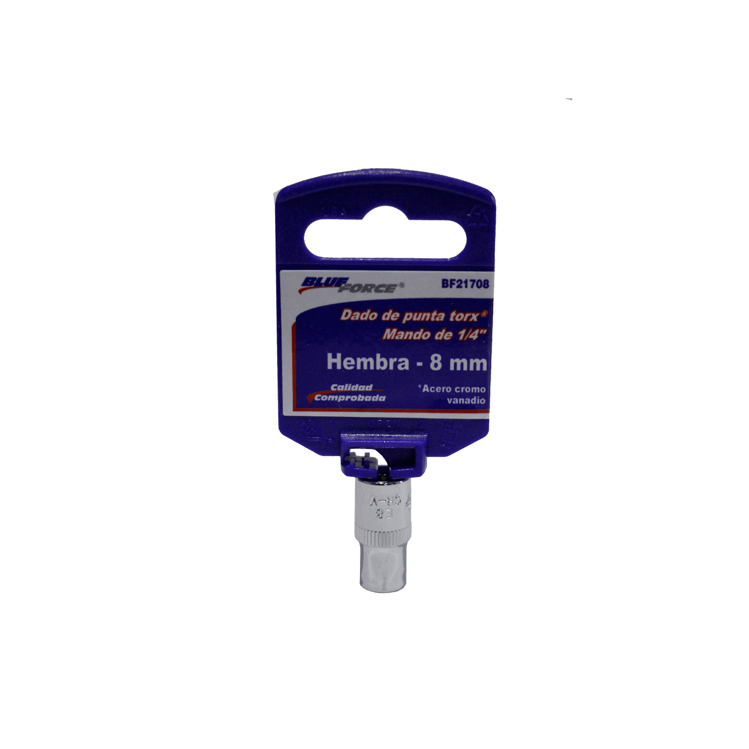 Dados Torx Hembra Blue Force Bf21708 8 Mm Mando 1/4