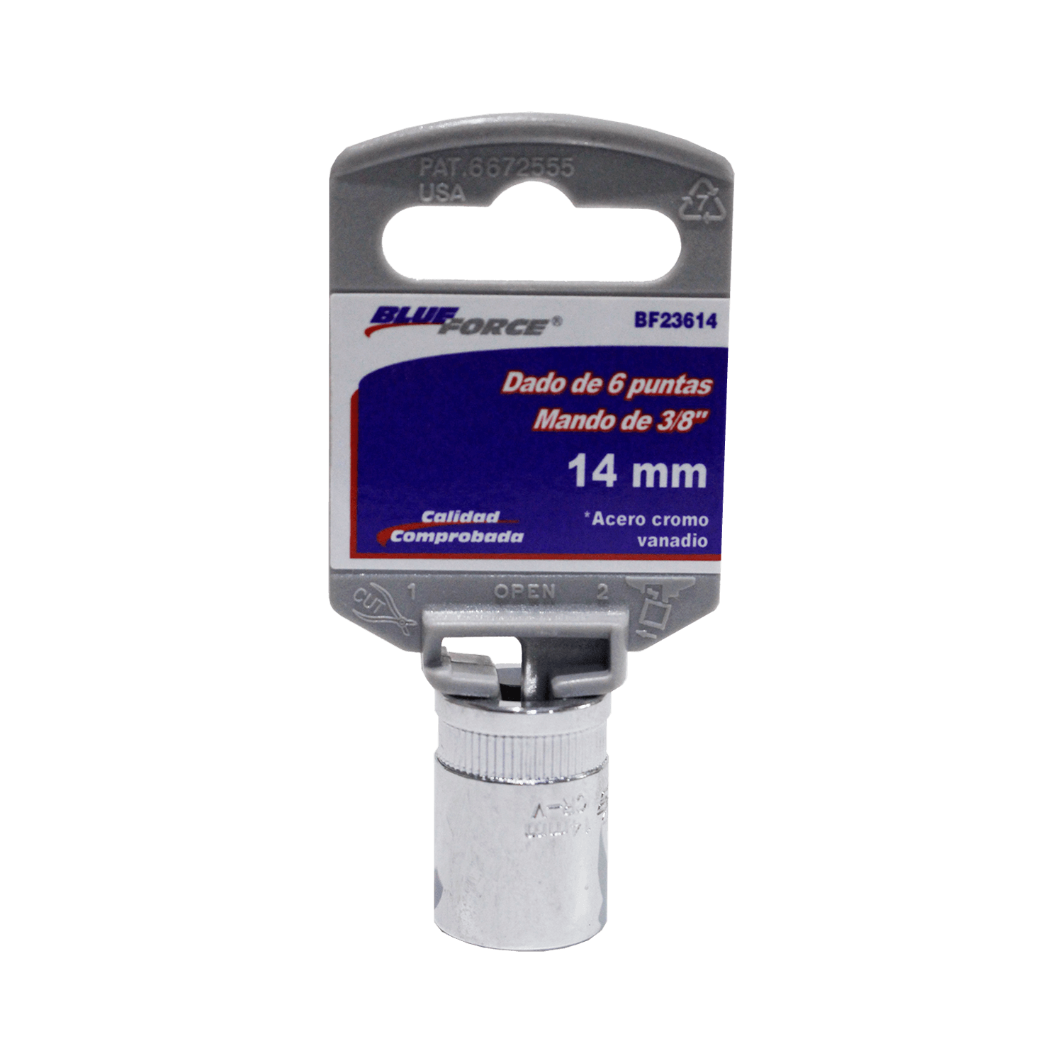 Foto 2 pulgar | Dados Met 6 Puntas 3/8 Blue Force Bf23614 14 mm