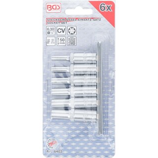 Foto 4 | Juego 6 Pza De Dados Largos E-torx 1/4'' | E4-e10 | Bgs 6403