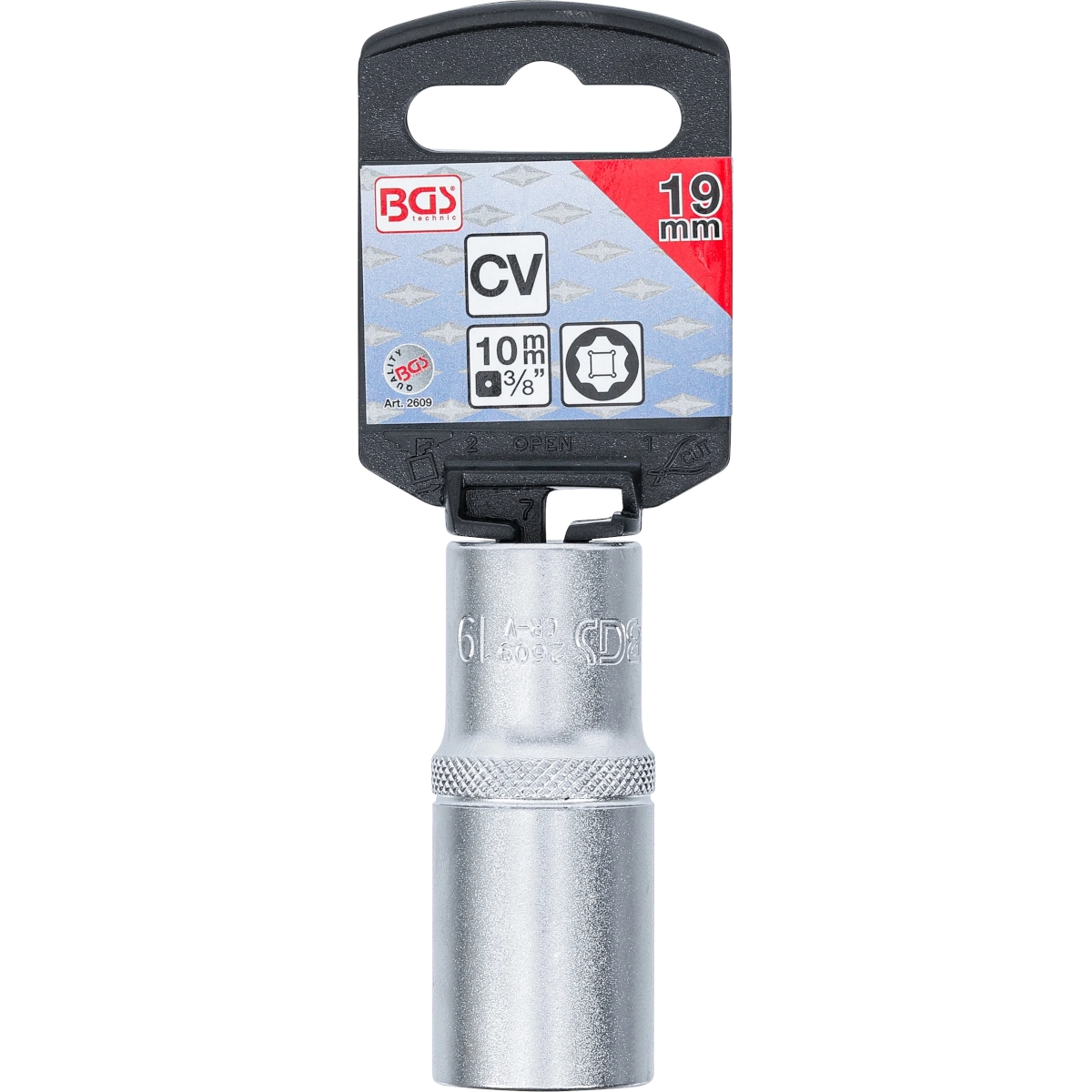 Foto 4 pulgar | Dado Largo Super Lock | Entrada 3/8'' | 19 Mm | Bgs 2609