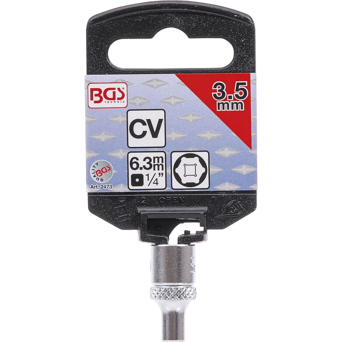 Foto 4 pulgar | Dado Hexagonal | Entrada 1/4'' | 3.5 Mm | Bgs 2473