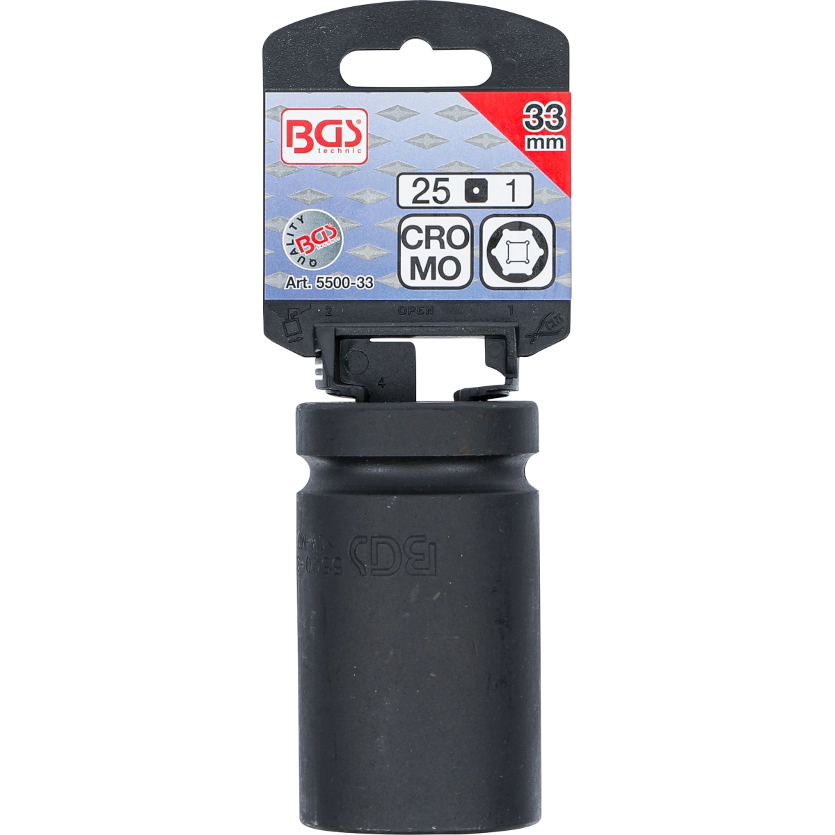 Foto 4 pulgar | Dado Impacto Hexagono Largo |entrada 1'' |33 Mm | Bgs 5500-33