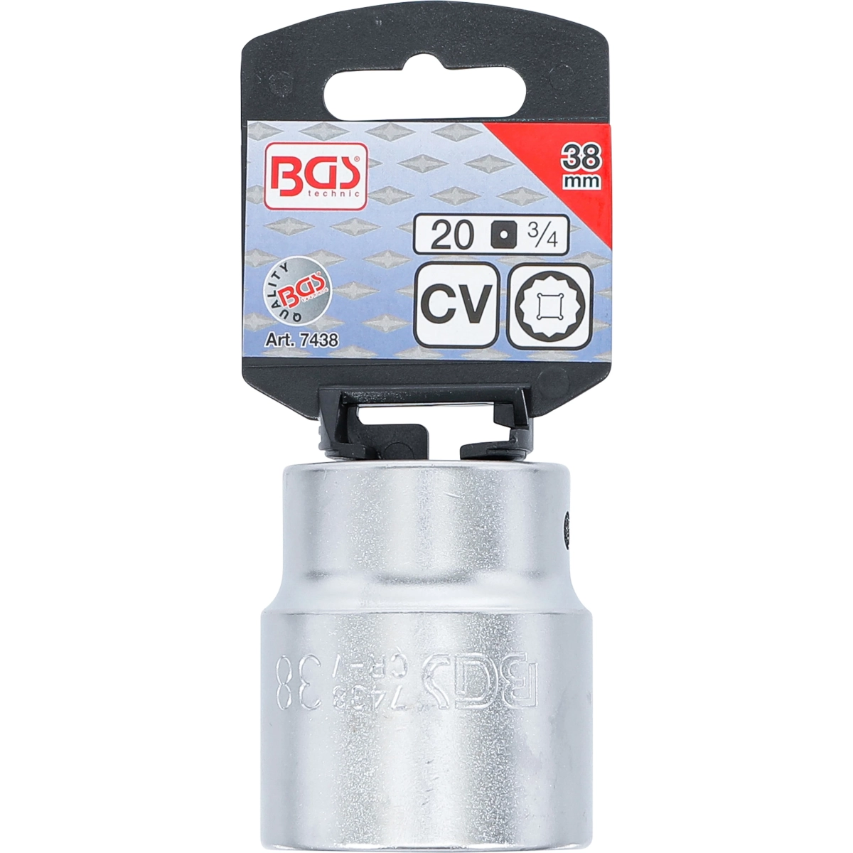 Foto 4 pulgar | Dado 12 Caras | Entrada 3/4'' | 38 Mm | Bgs 7438