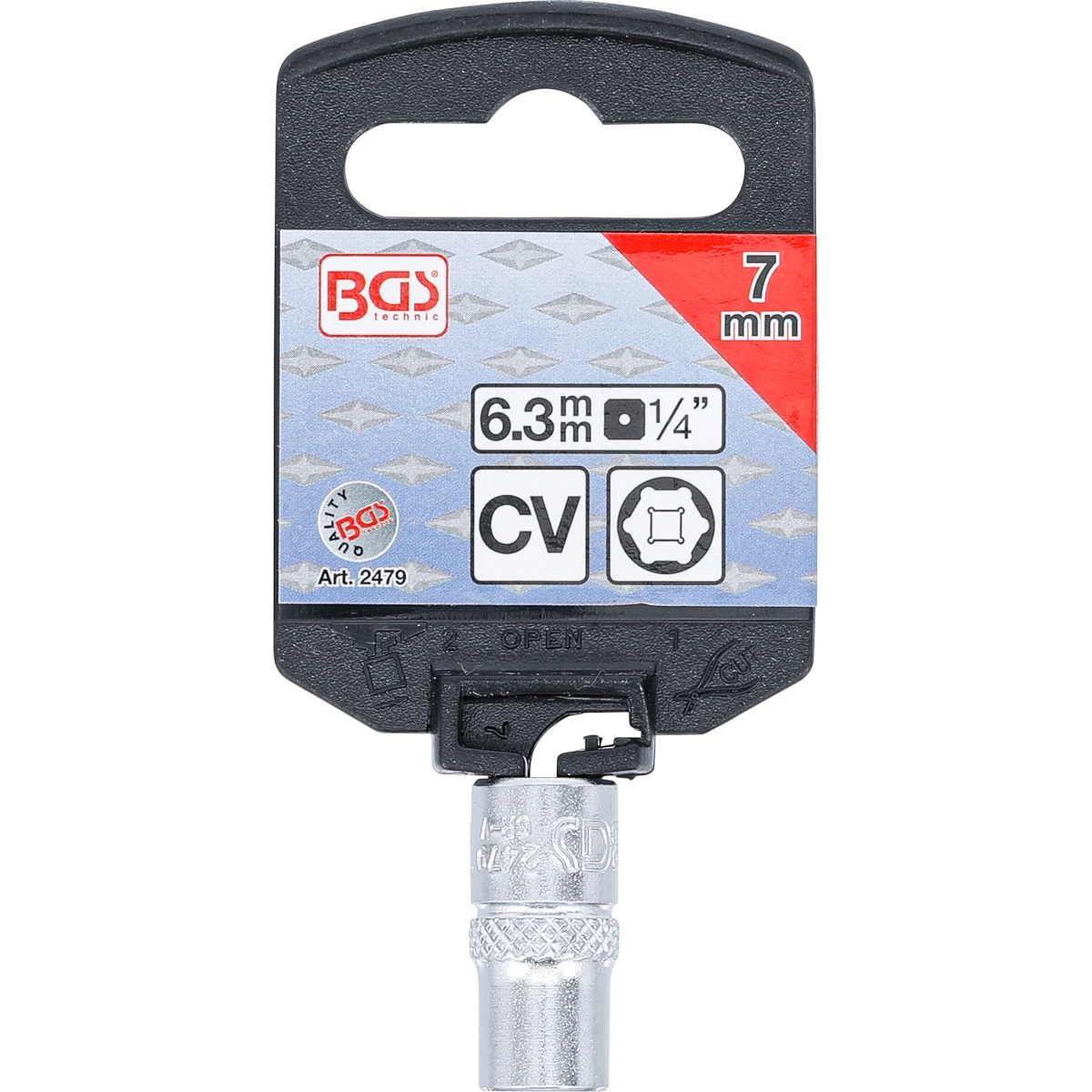 Foto 4 pulgar | Dado Hexagonal | Entrada 1/4'' | 7 Mm | Bgs 2479