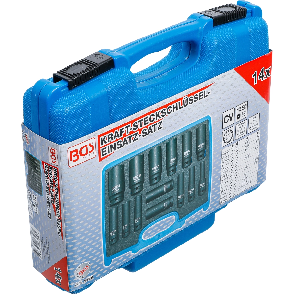 Foto 7 pulgar | Juego Dados De Impacto | Gear Lock | 10 - 32 Mm | Bgs 5209