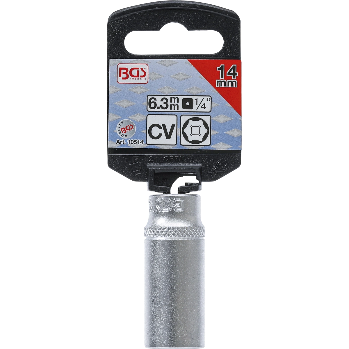 Foto 4 pulgar | Dado Hexagonal | Entrada 1/4'' | 14 Mm | Bgs 10514