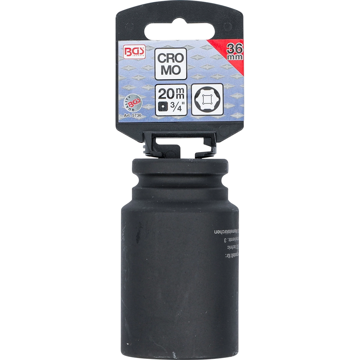 Foto 4 pulgar | Dado De Impacto 3/4 | Hexagonal | 36 Mm | Bgs 5736