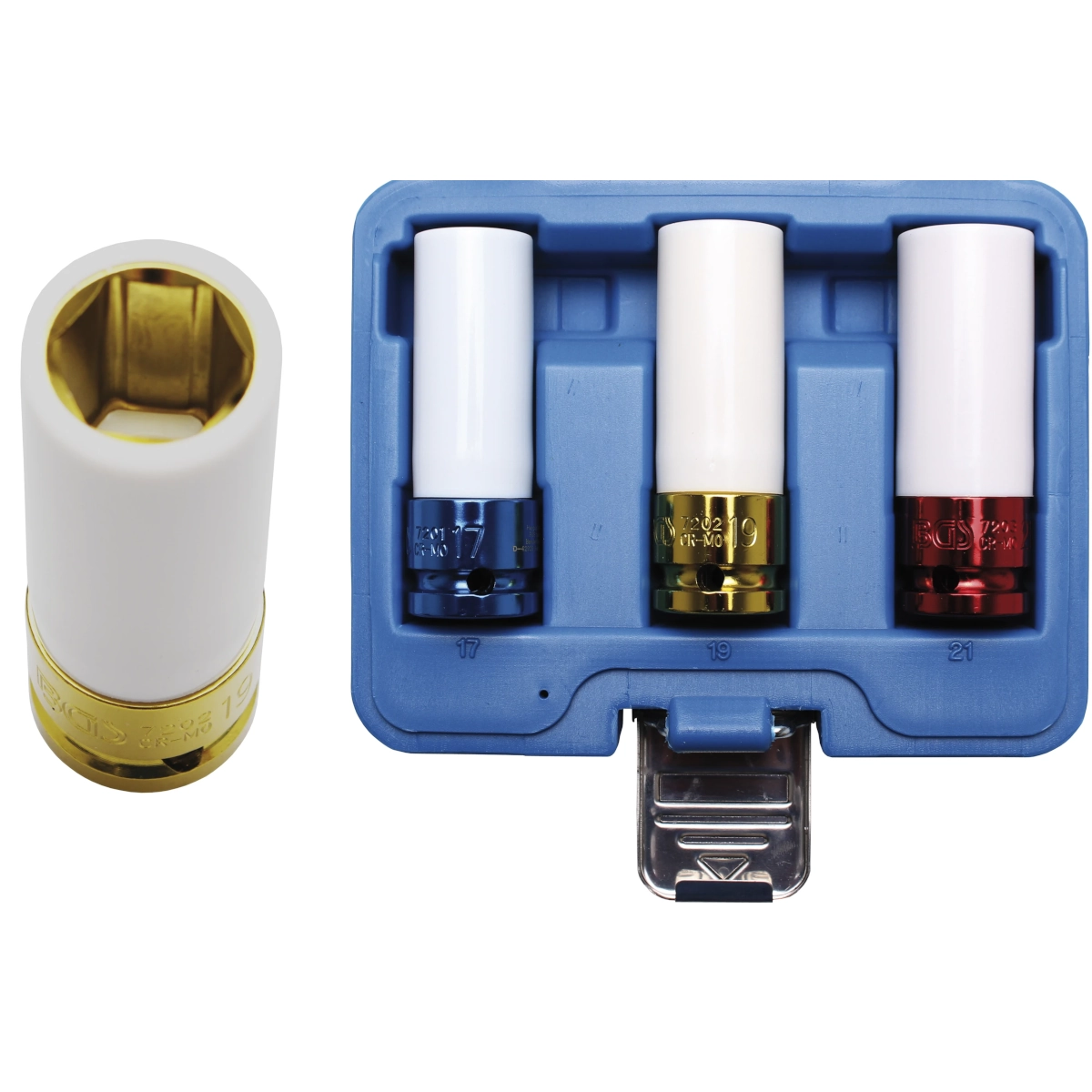 Foto 8 | 3 Dado Impacto Protector Plastico 1/2'' |17-19-21mm| Bgs 7200