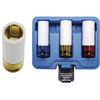 Foto 8 | 3 Dado Impacto Protector Plastico 1/2'' |17-19-21mm| Bgs 7200