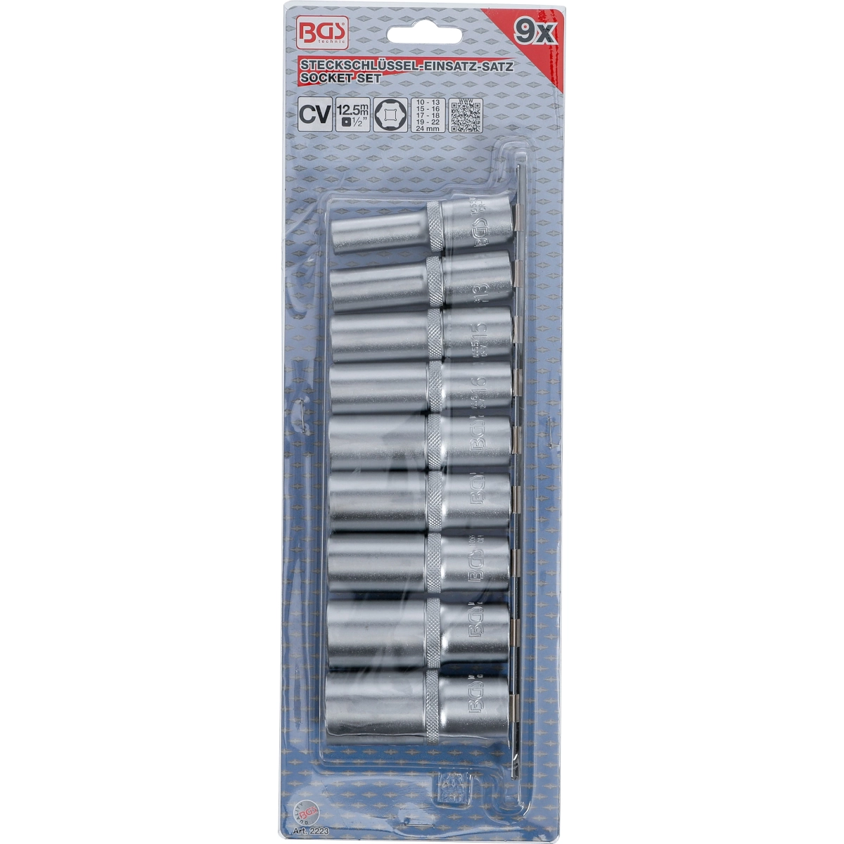 Foto 5 pulgar | Juego Dados Largos 1/2 | Hexagonal | 10 - 24 Mm | Bgs 2223