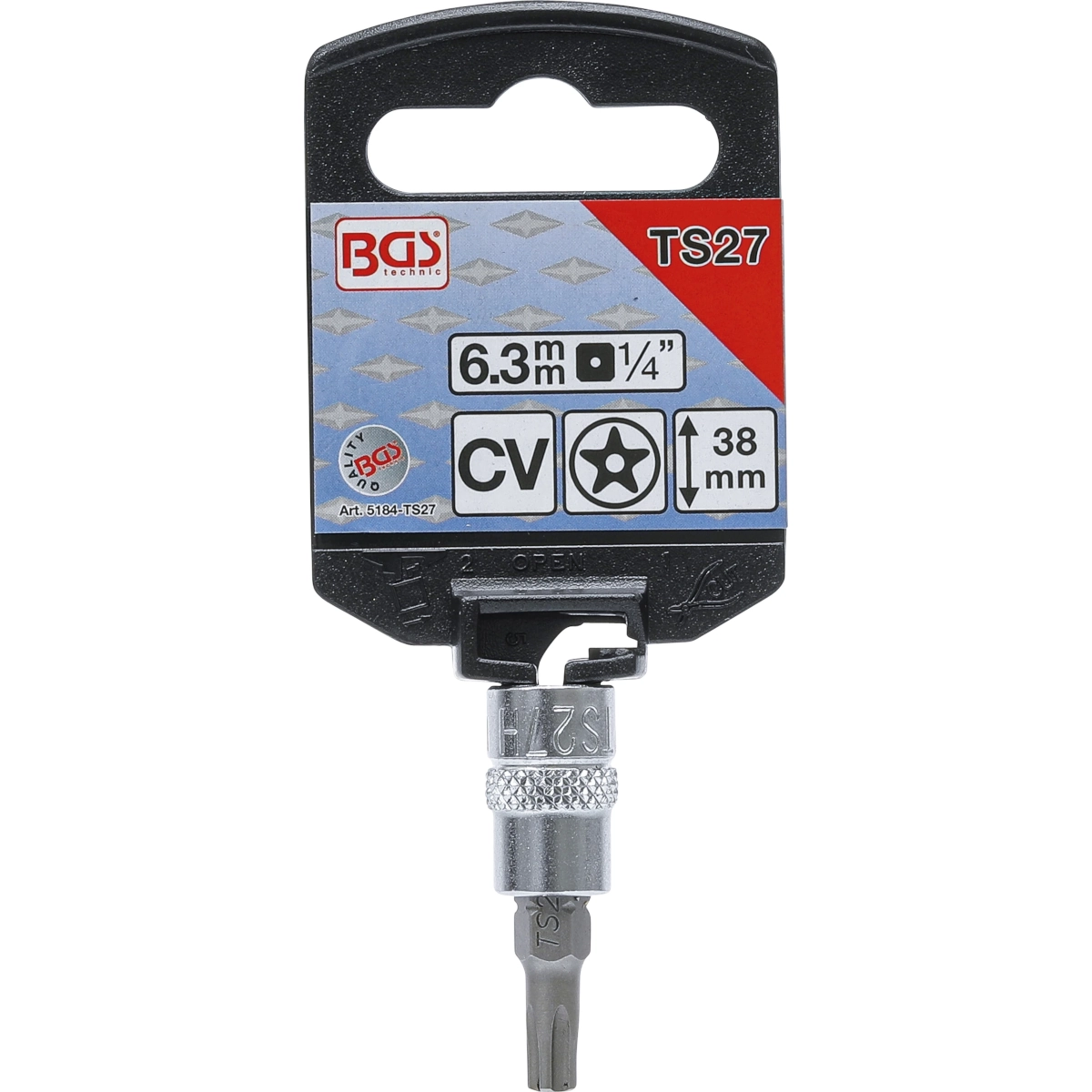 Foto 2 | Dado Con Punta Torx |1/4'' | Perforación Ts27 | Bgs 5184-ts27