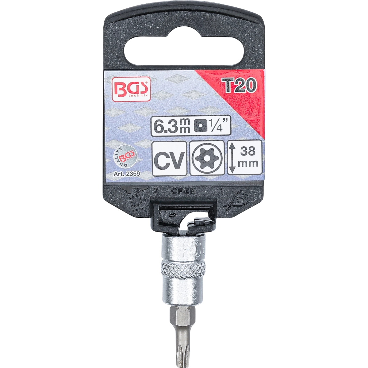 Foto 2 | Dado Con Punta Torx | 1/4'' | Inviolable | T20 | Bgs 2359