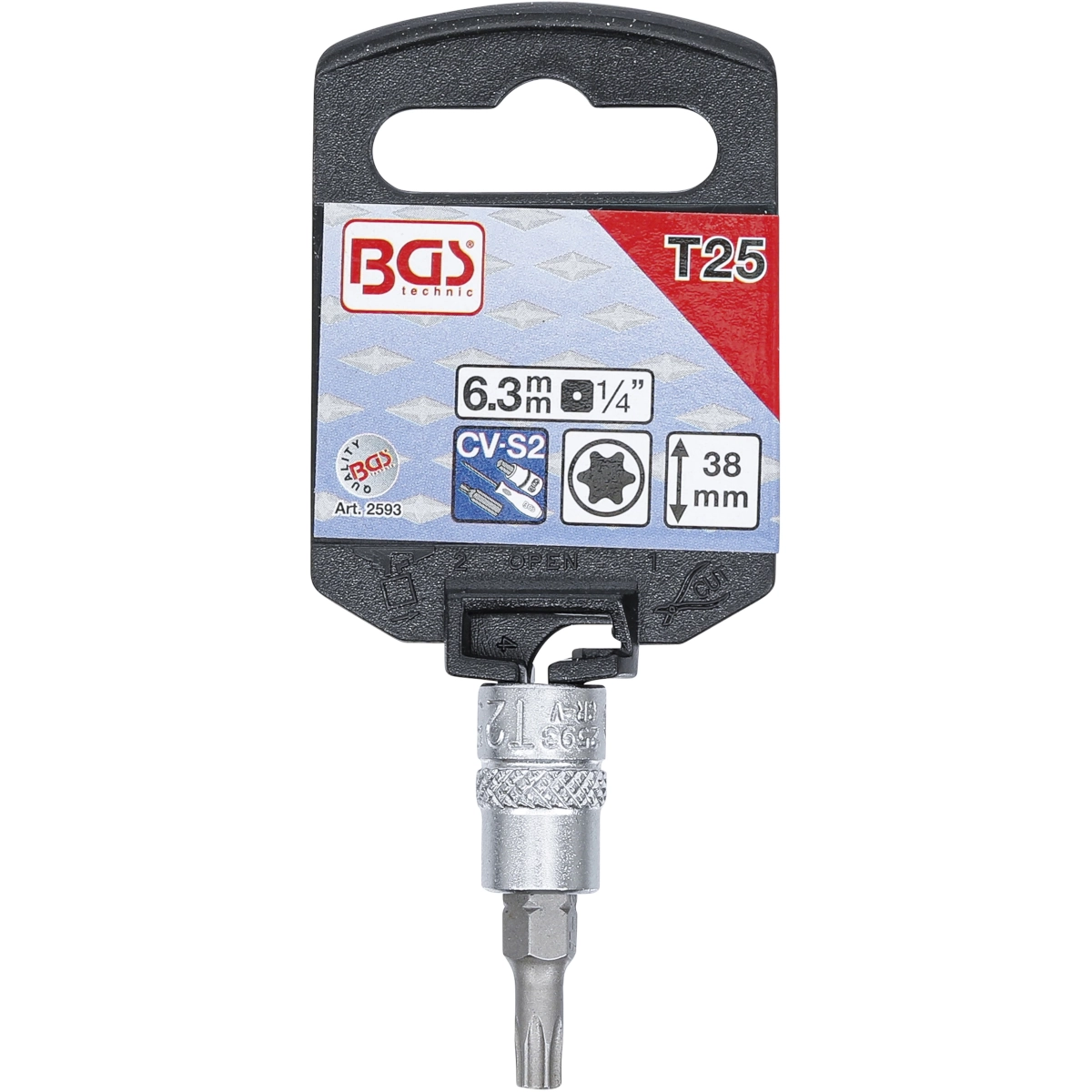 Foto 3 pulgar | Dado Con Punta Torx | 1/4'' | T25 | Bgs 2593