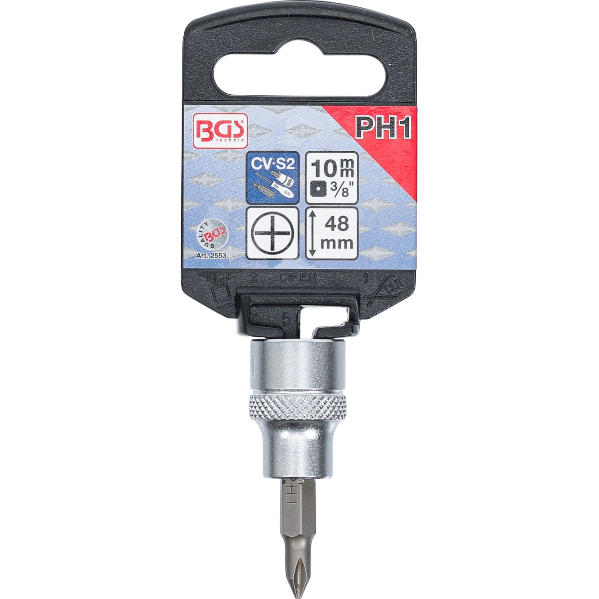 Foto 3 pulgar | Dado Con Punta Cruz | 3/8'' | Phillips #1 | Bgs 2553