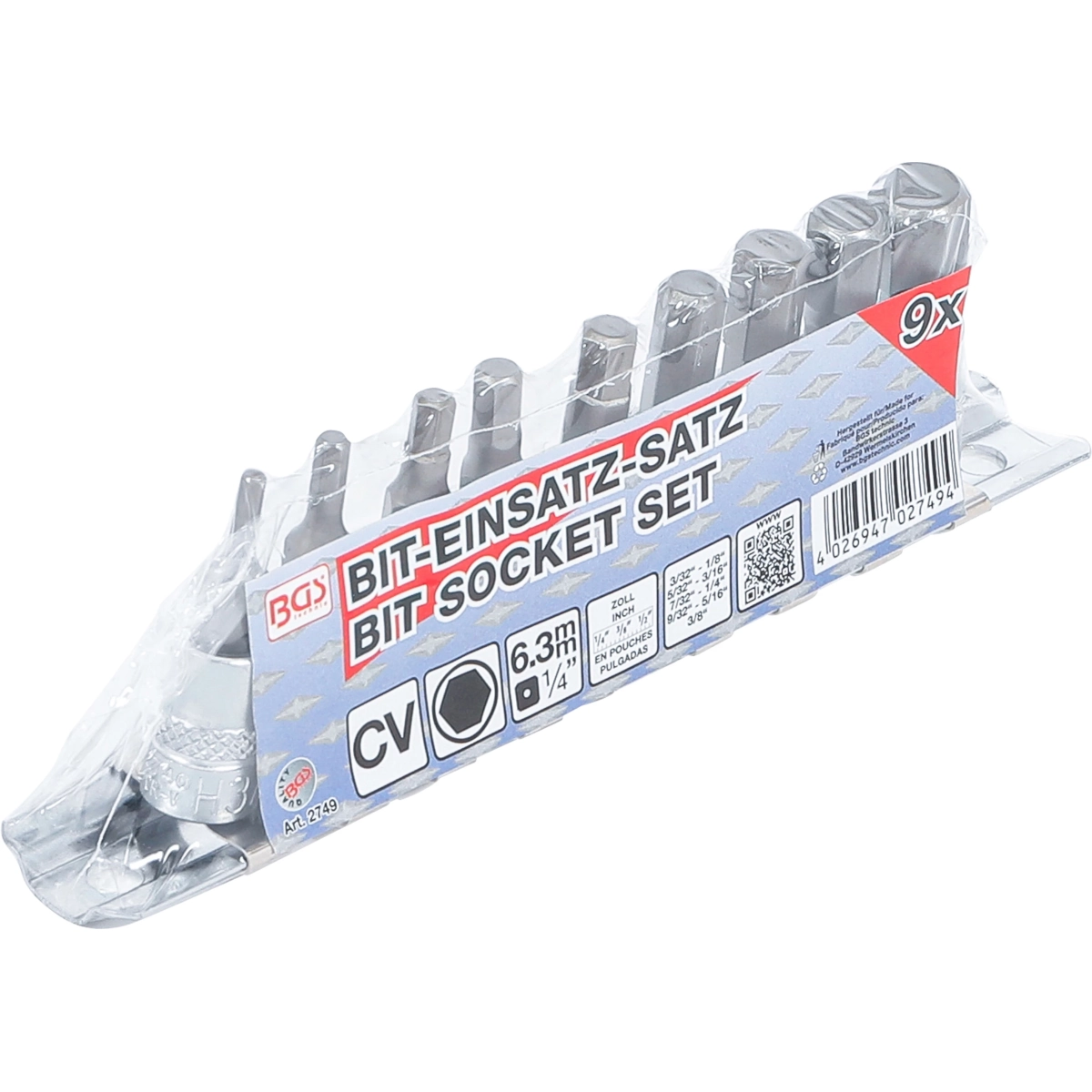 Foto 4 pulgar | Dados Con Punta 1/4 | Hexagonal | 3/32 - 3/8 | Bgs 2749