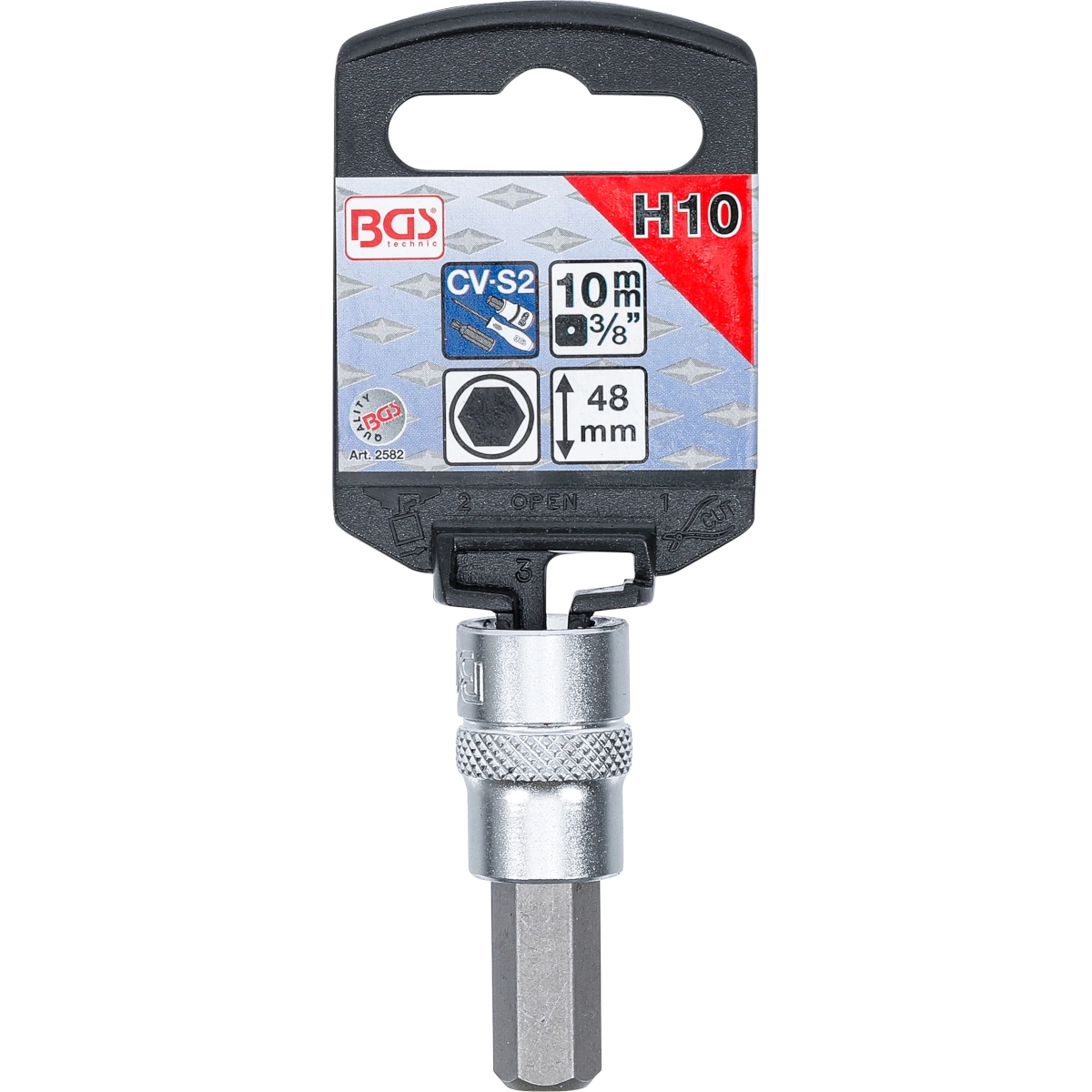 Foto 3 pulgar | Dado Con Punta Hexagonal | 3/8'' | 10 Mm | Bgs 2582