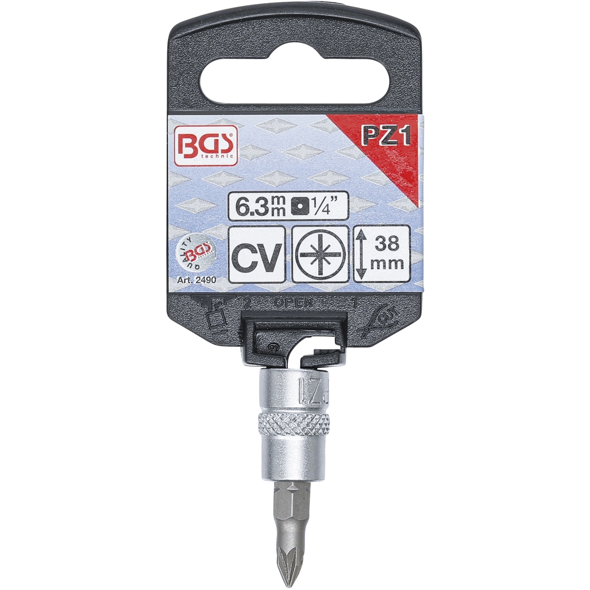 Foto 3 pulgar | Dado Con Punta Pozidriv | 1/4'' | Pz1 | Bgs 2490