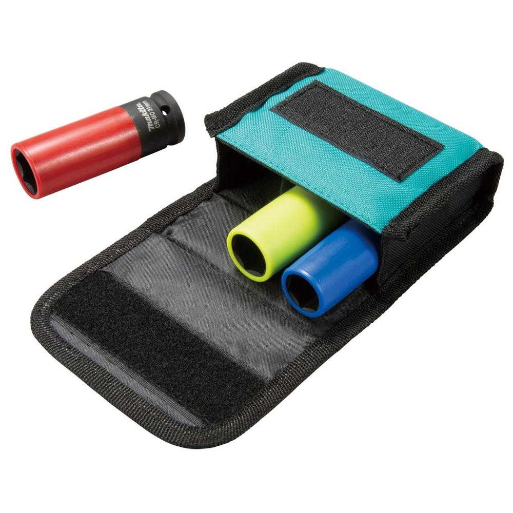 Foto 4 pulgar | Set Dados Impacto Makita Recubrimiento Plástico Cr-mo 3 Pzas