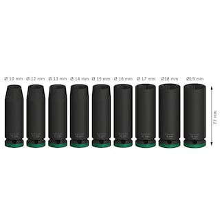 Foto 3 | Set De Dados Bosch Impacto 10-19 Mm 9 Piezas 2608003039