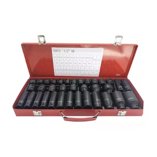 Foto 1 | Juego De Dados De Impacto De 1/2 Pulgada 8-32 Mm, 35 Piezas Eo Safe Imports Esi-10661-1 Rojo