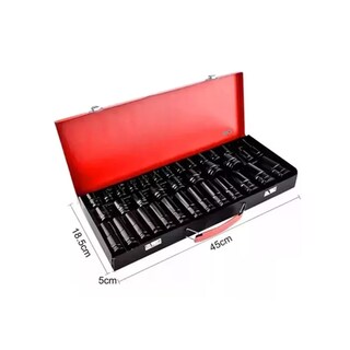Foto 2 | Juego De Dados De Impacto De 1/2 Pulgada 8-32 Mm, 35 Piezas Eo Safe Imports Esi-10661-1 Rojo