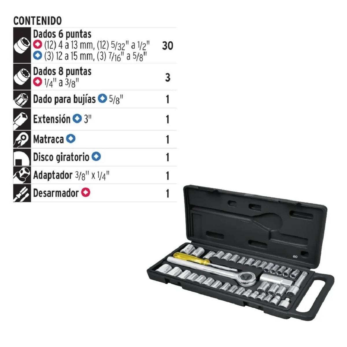 Foto 2 | Juego De Dados Con Matraca Eo Safe Imports Esi-1175-1 Negro