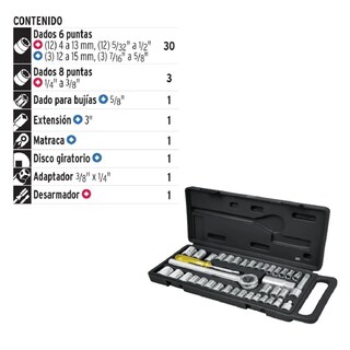 Foto 2 | Juego De Dados Con Matraca Eo Safe Imports Esi-1175-1 Negro