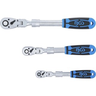 Foto 3 | 3 Matracas Reversible |extensible| 1/4'' 3/8'' 1/2''| Bgs 25128