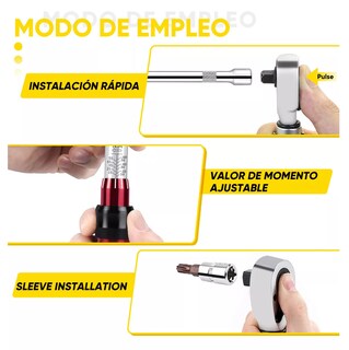 Foto 5 | Llave Dinamométrica 3/8'' Doble Dirección Con Hebilla Para Mantenimiento Belug Multicolor