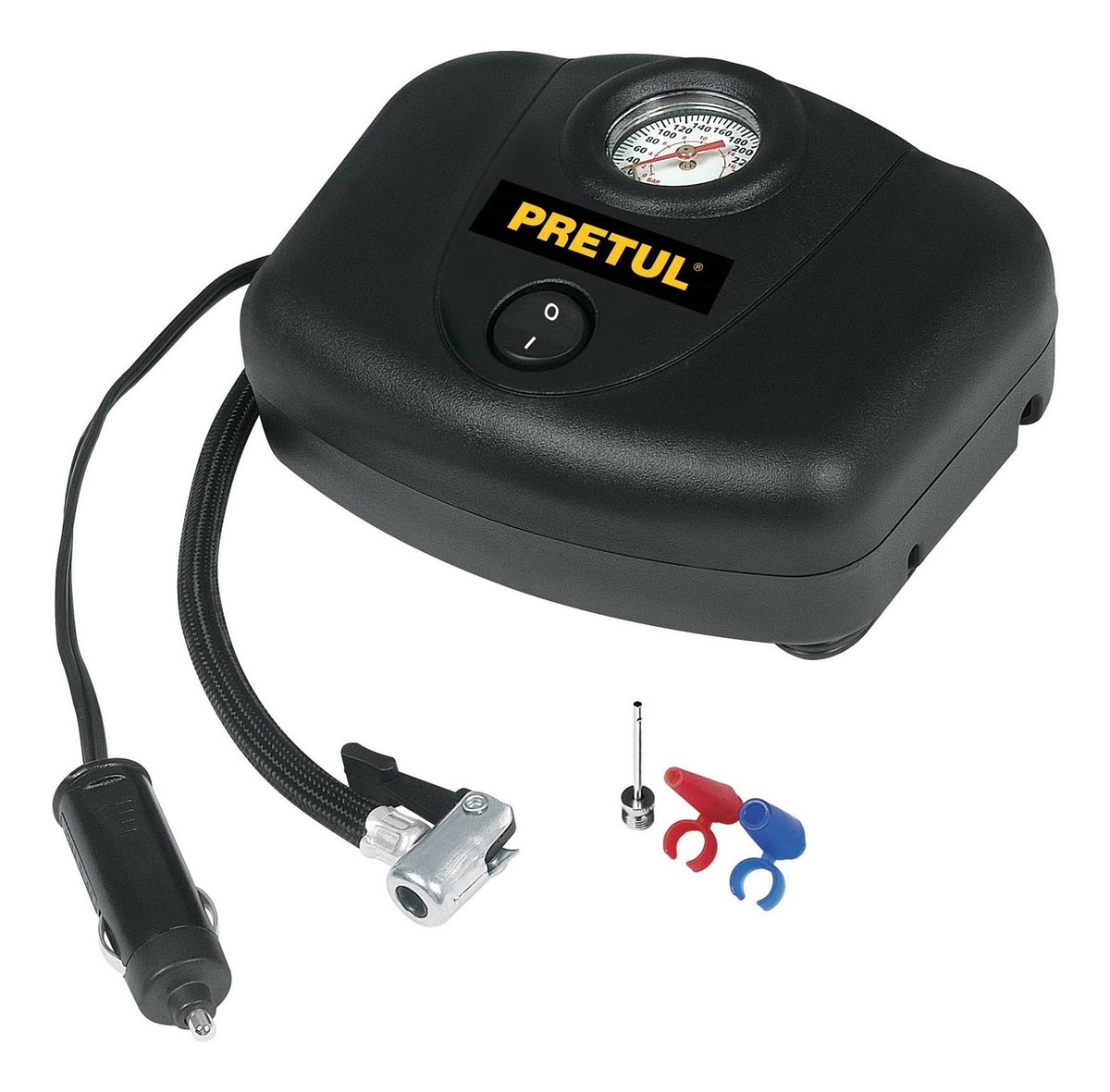 Foto 2 pulgar | Compresor Aire Portátil Mini Pretul para Auto 12 V con Manómetro