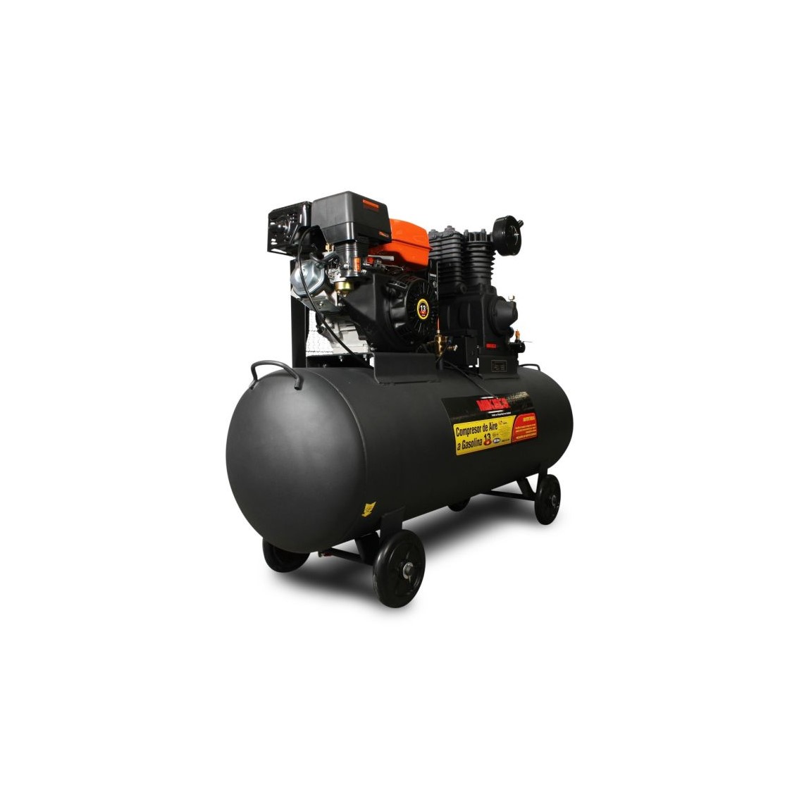 Compresor de Aire 13 Hp Motor a Gasolina Mikels 300 Lts