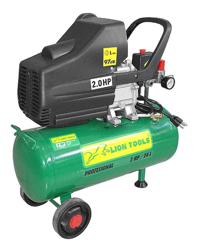 Compresor de Aire 2hp 24 Litros 127v Lion Tools 4188