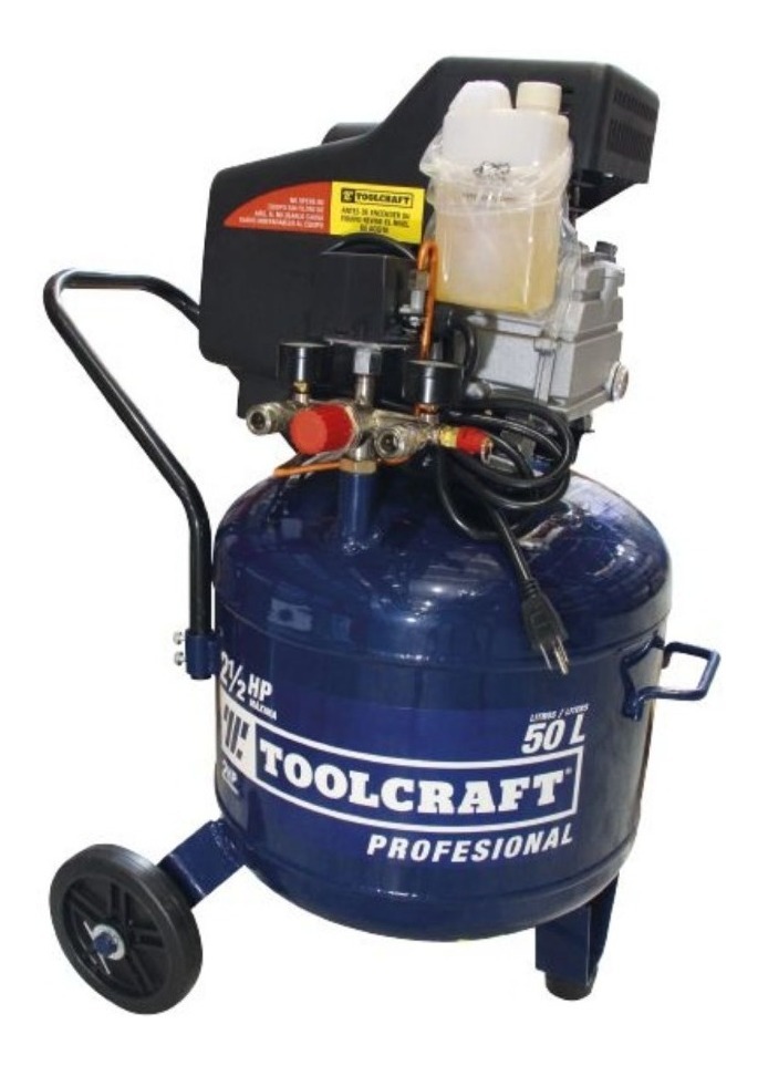 Foto 2 pulgar | Compresor  Aire Vertical 2hp 50l Tc5483 Toolcraft Color Azul