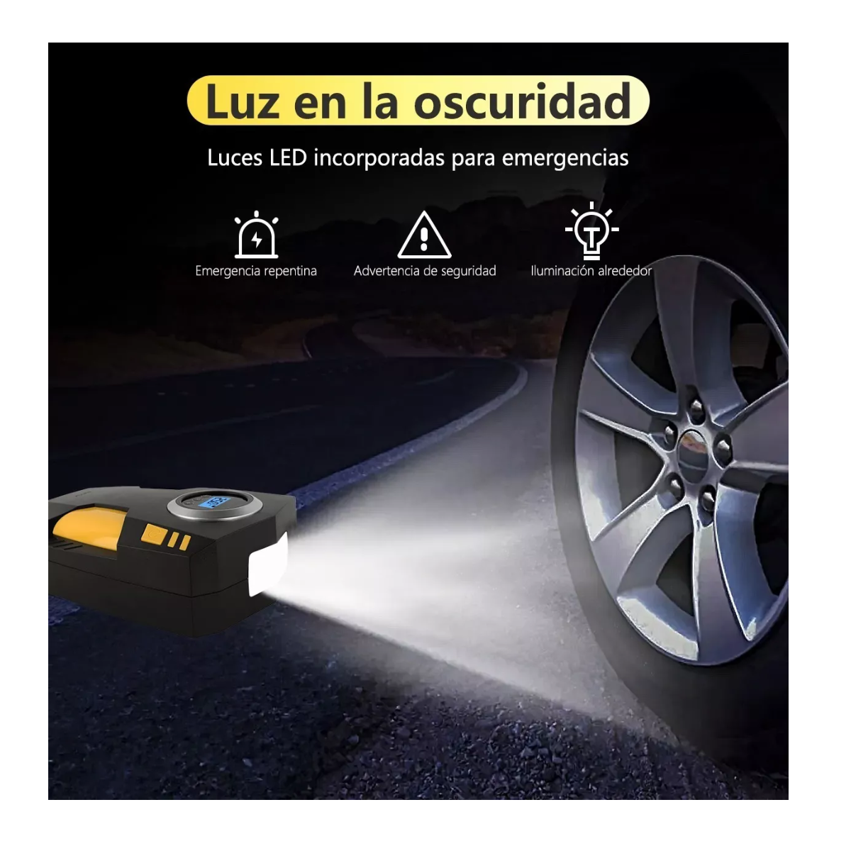 Foto 2 | Compresor de Aire Inflador Llantas Bomba Portátil 12v 150psi Esi-6639 color Negro