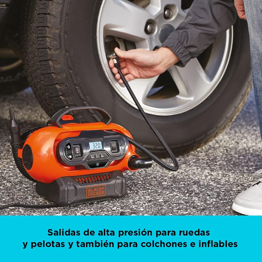 Foto 4 pulgar | Compresor de aire Black+Decker ‎Bdinf20-B3 Inflador Múltiple