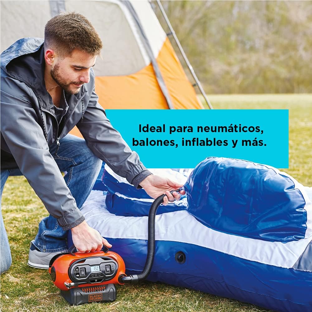 Foto 4 | Compresor de aire Black+Decker ‎Bdinf20-B3 Inflador Múltiple