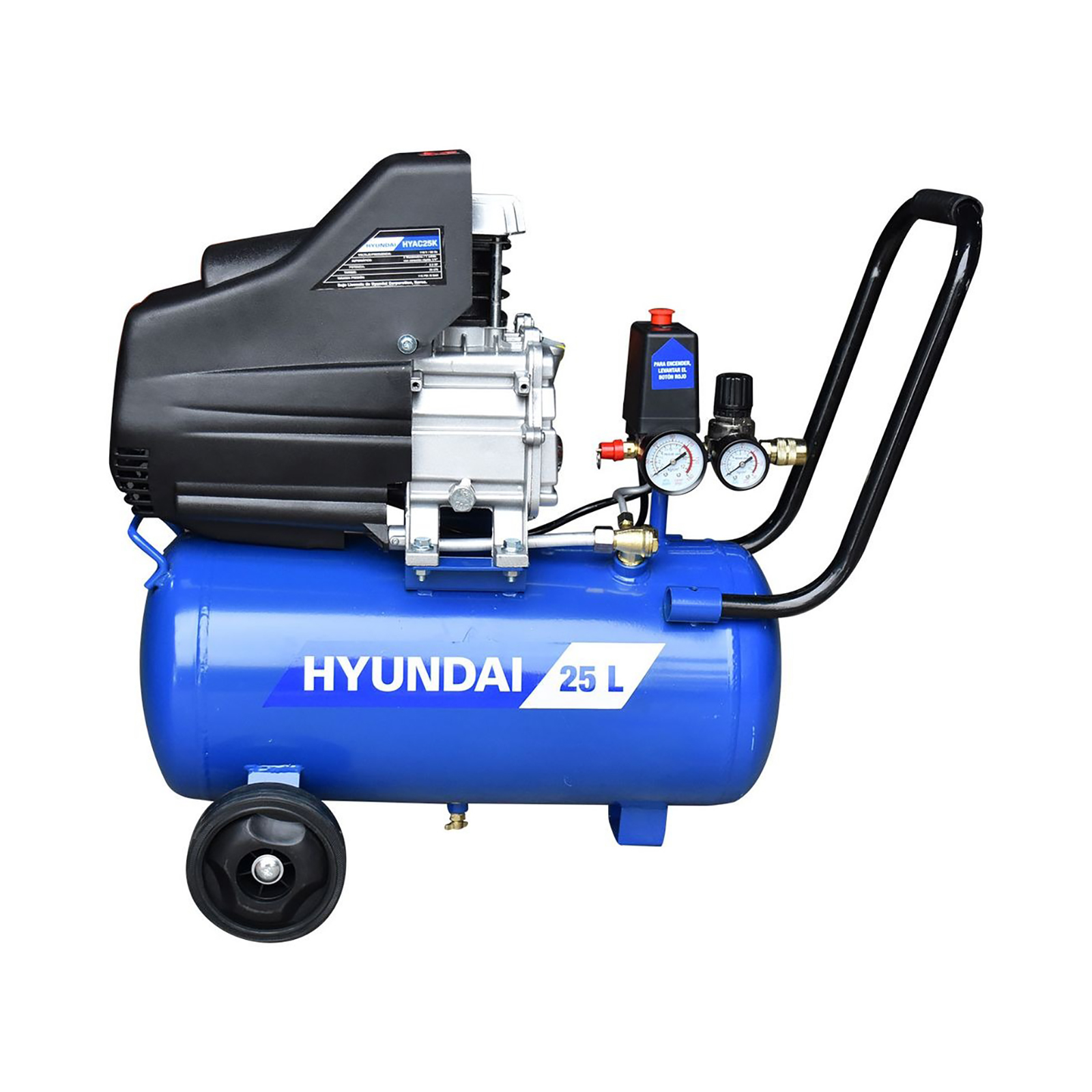 Foto 2 | Compresor de Aire con Manguera y Pistola 60 Hz Hyundai HYAC25K Azul