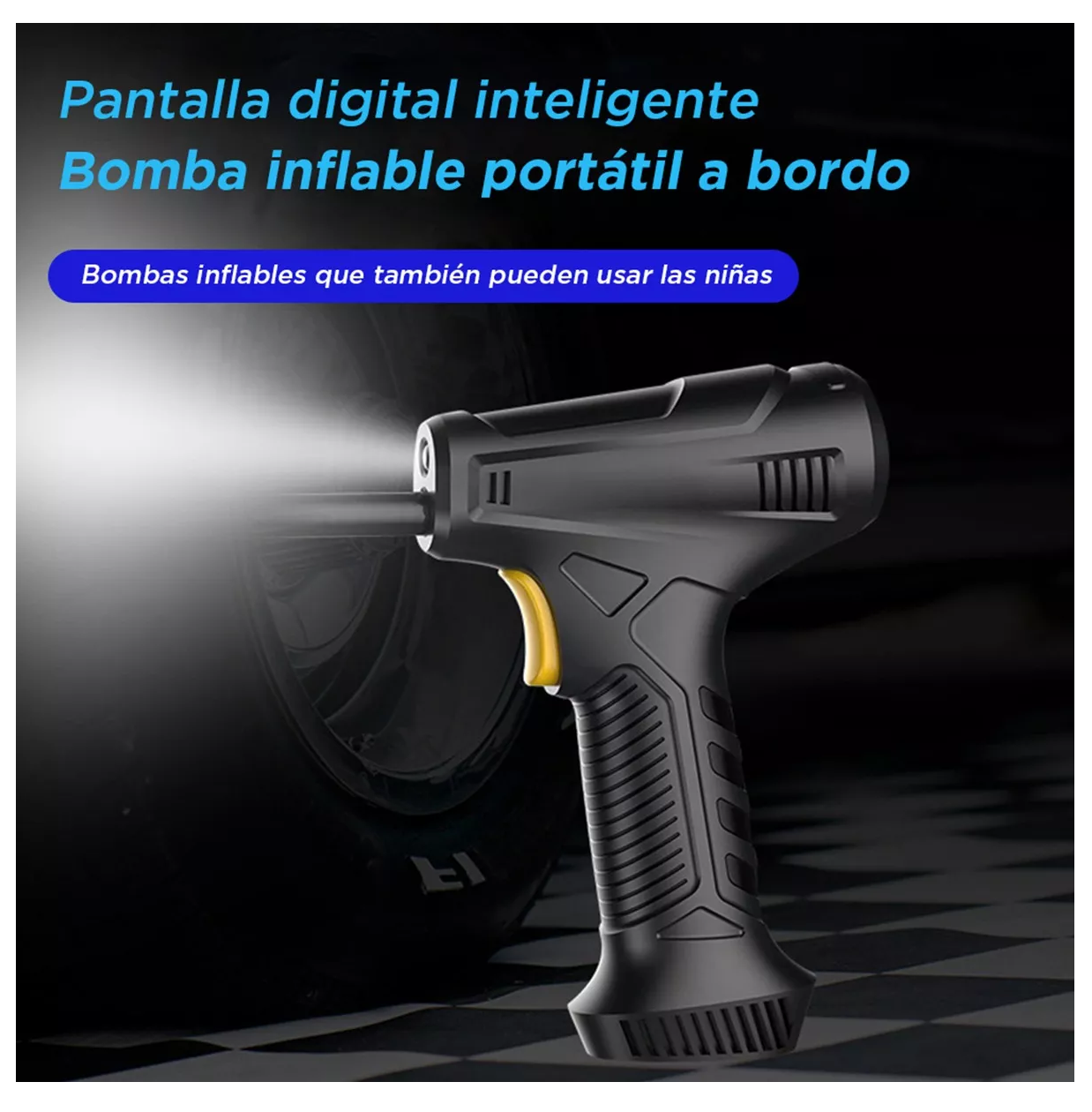 Foto 6 pulgar | Compresor de Aire Inflador para Llantas Bomba Portátil 12v 150psi Negro