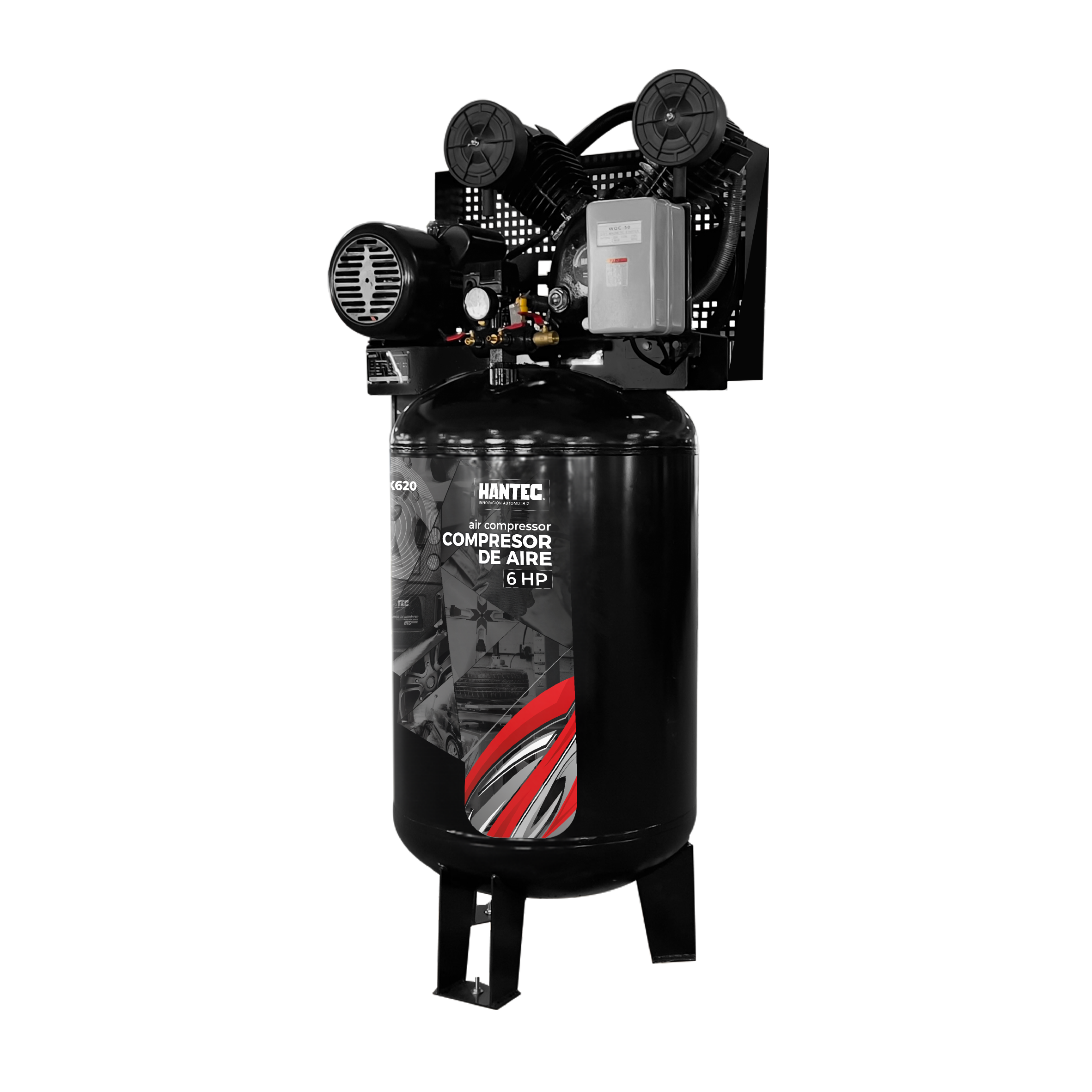 Foto 3 pulgar | Compresor De Aire Hantec Pistonforce 300 L 6 Hp 220v