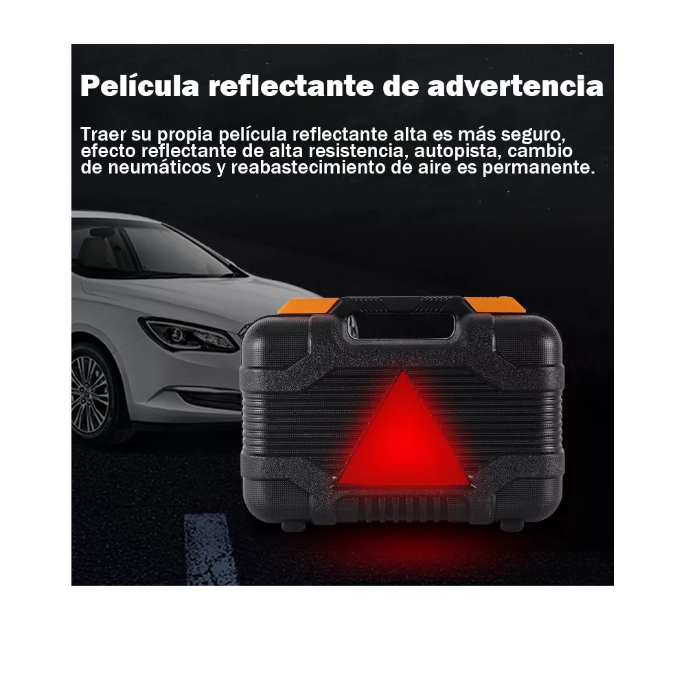 Foto 4 | Bomba Inflable De Pantalla Digital Con Caja De Herramientas Portátil Negro/amarillo